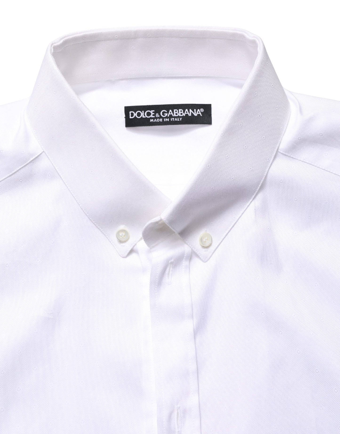 Chemise Dolce & Gabbana en Coton Blanc à Manches Courtes et Boutons