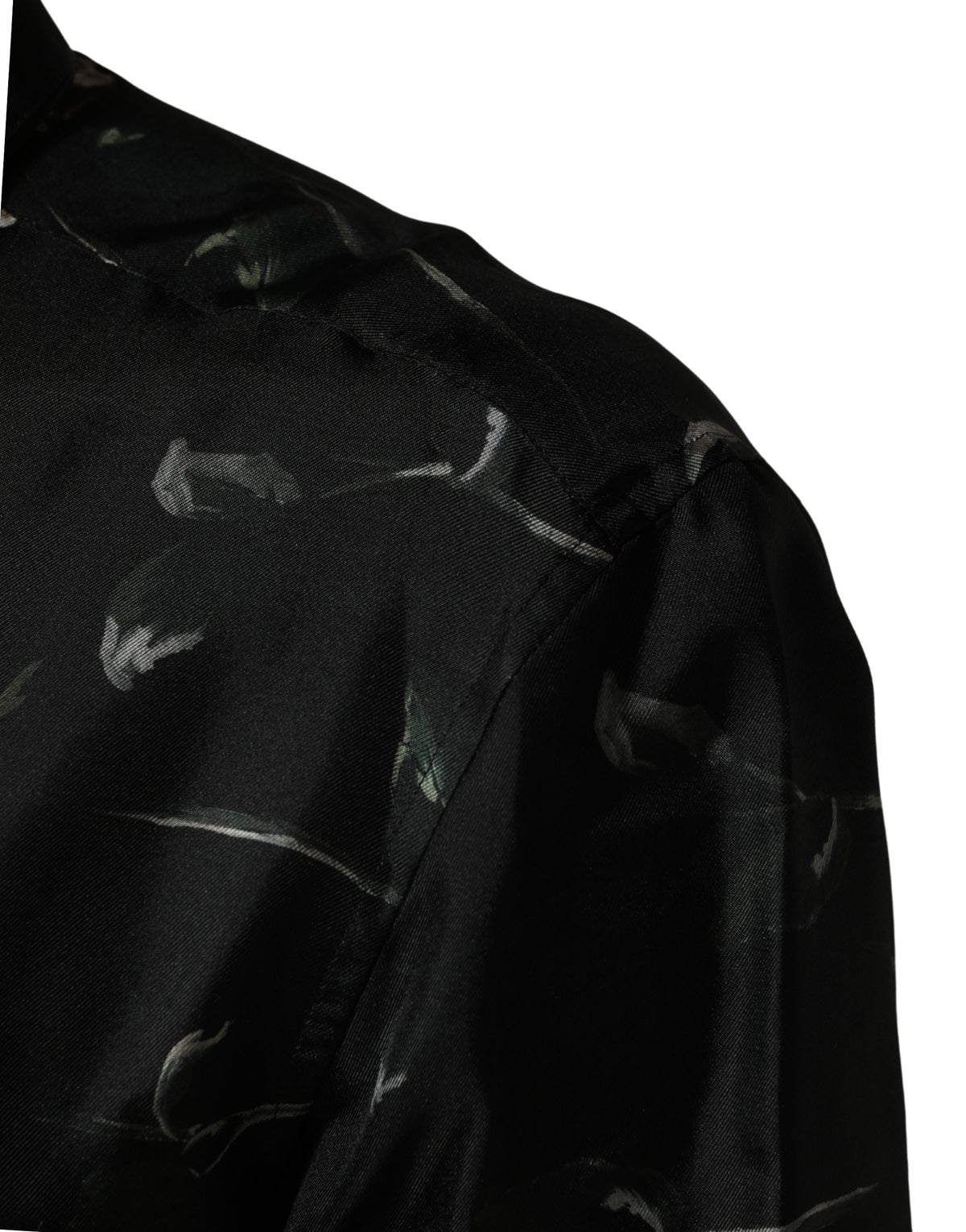 Chemise décontractée à manches longues à imprimé floral noir Dolce & Gabbana