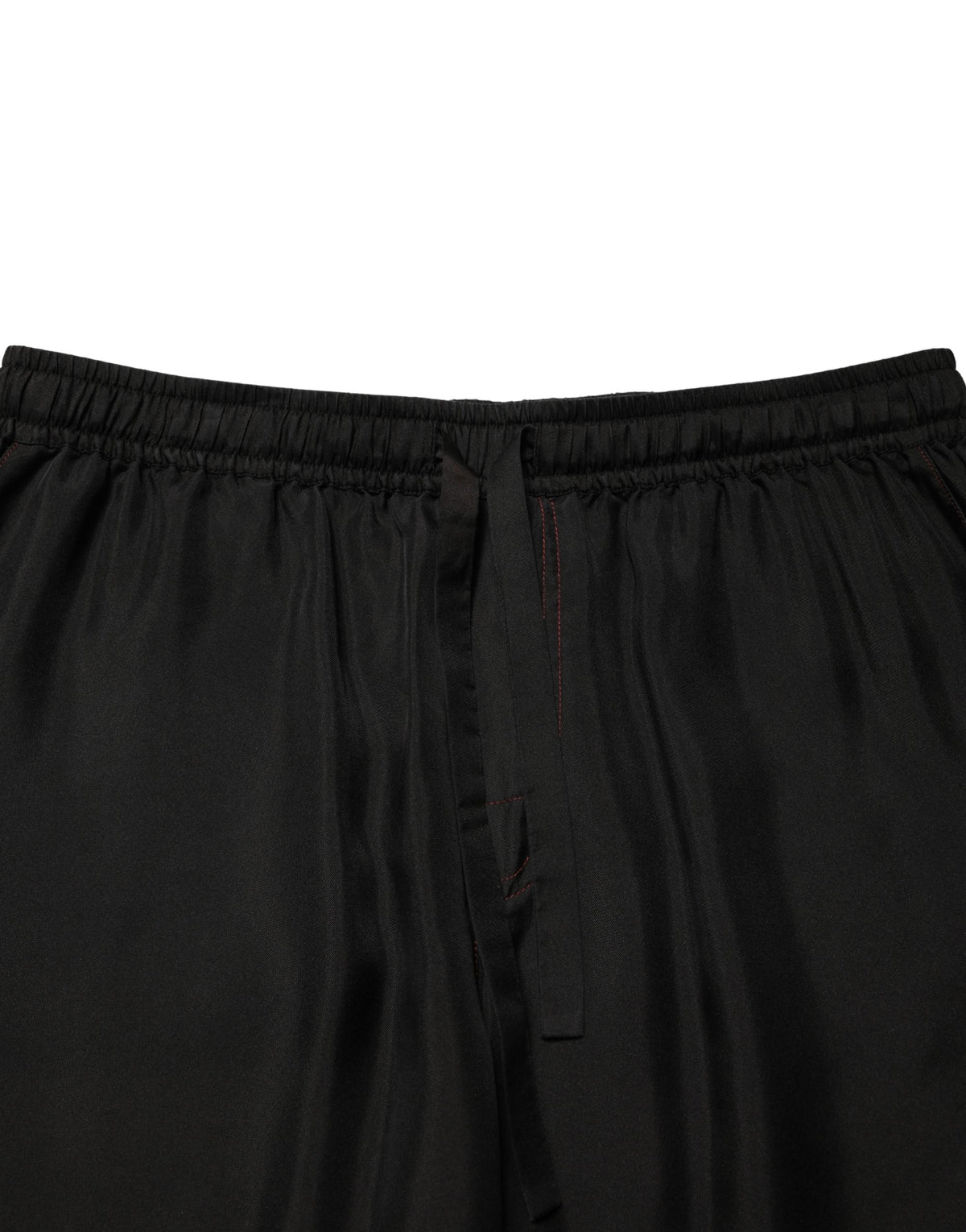 Short Bermuda Dolce & Gabbana en soie noire avec cordon de serrage pour homme