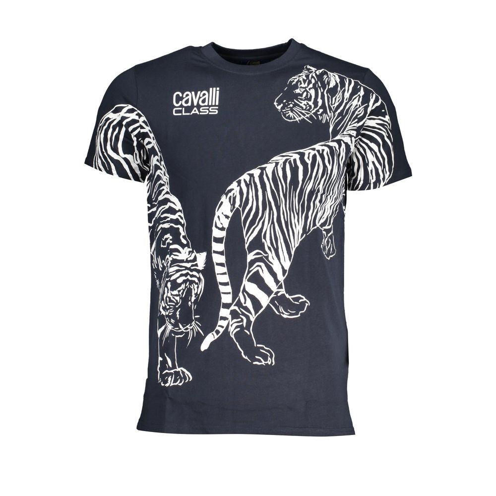 Cavalli Class Blauw Katoenen T-Shirt