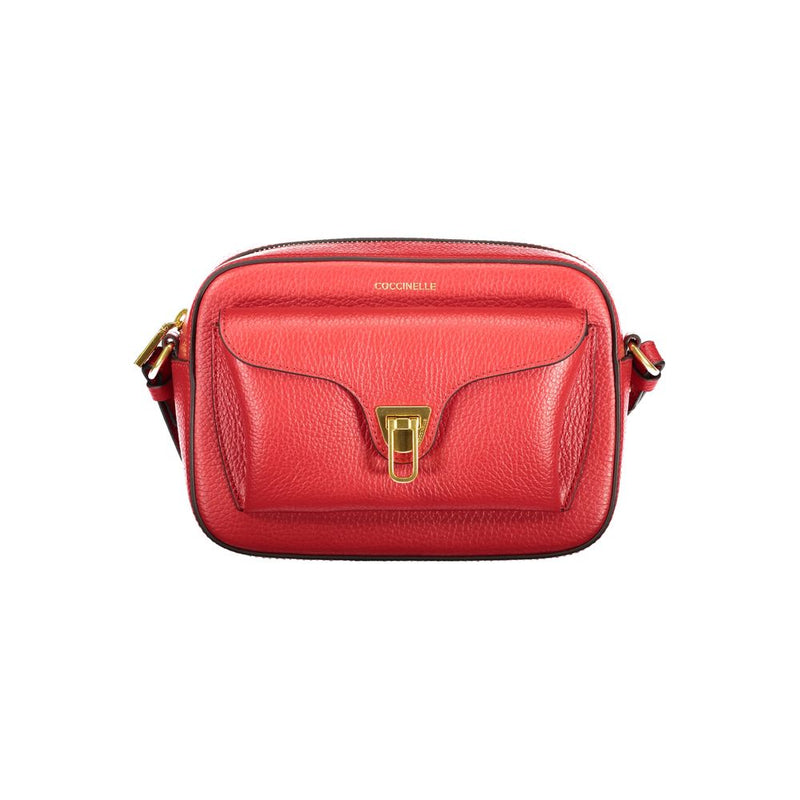 Coccinelle Red Leather Handbag for Women