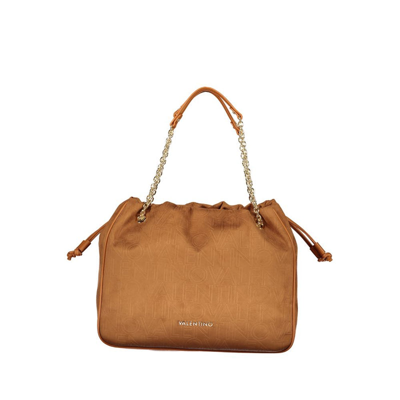 Mario Valentino Brown Polyurethane Women's Shoulder Bag
