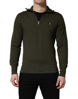 Aeronautica Militare Military Green Half Zip Sweatshirt