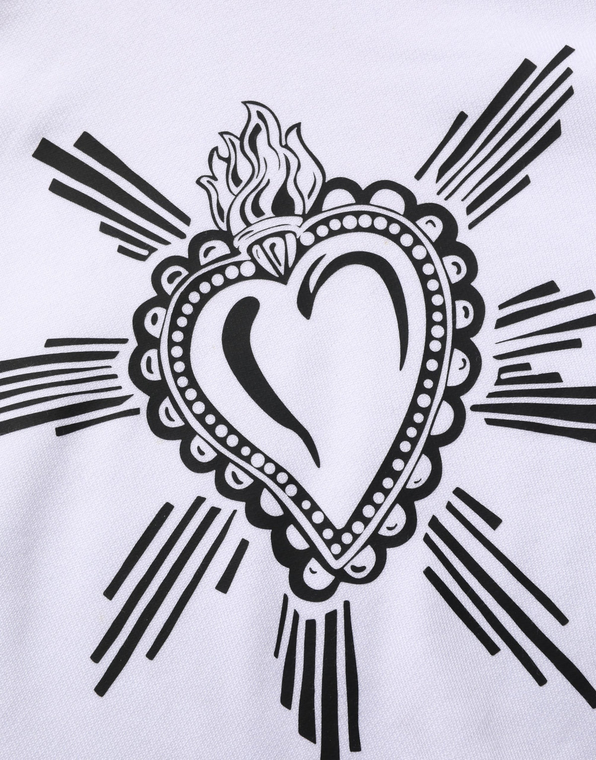Sweat à capuche blanc à motif Sacré-Cœur de Dolce &amp; Gabbana