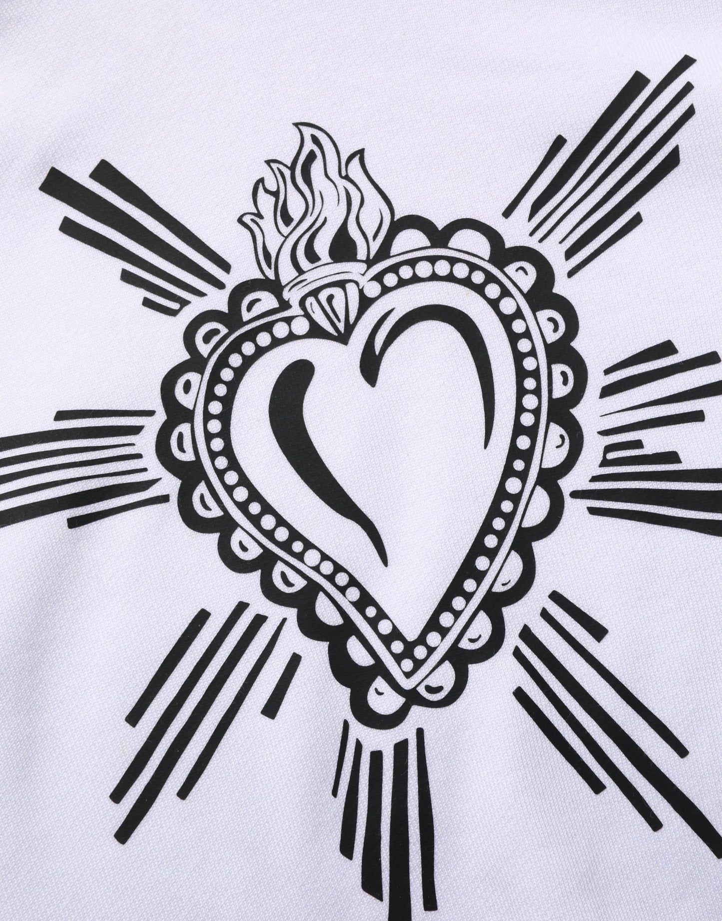 Dolce &amp; Gabbana wit sweatshirt met capuchon en het symbool van het Heilig Hart