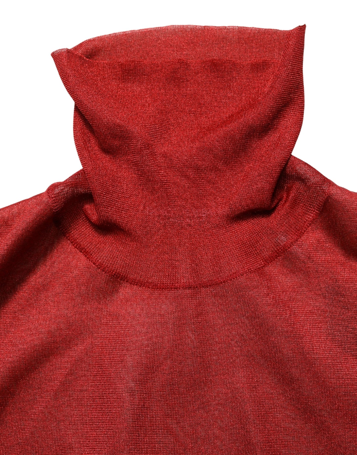 Pull-over à col roulé rouge à manches longues Dolce & Gabbana