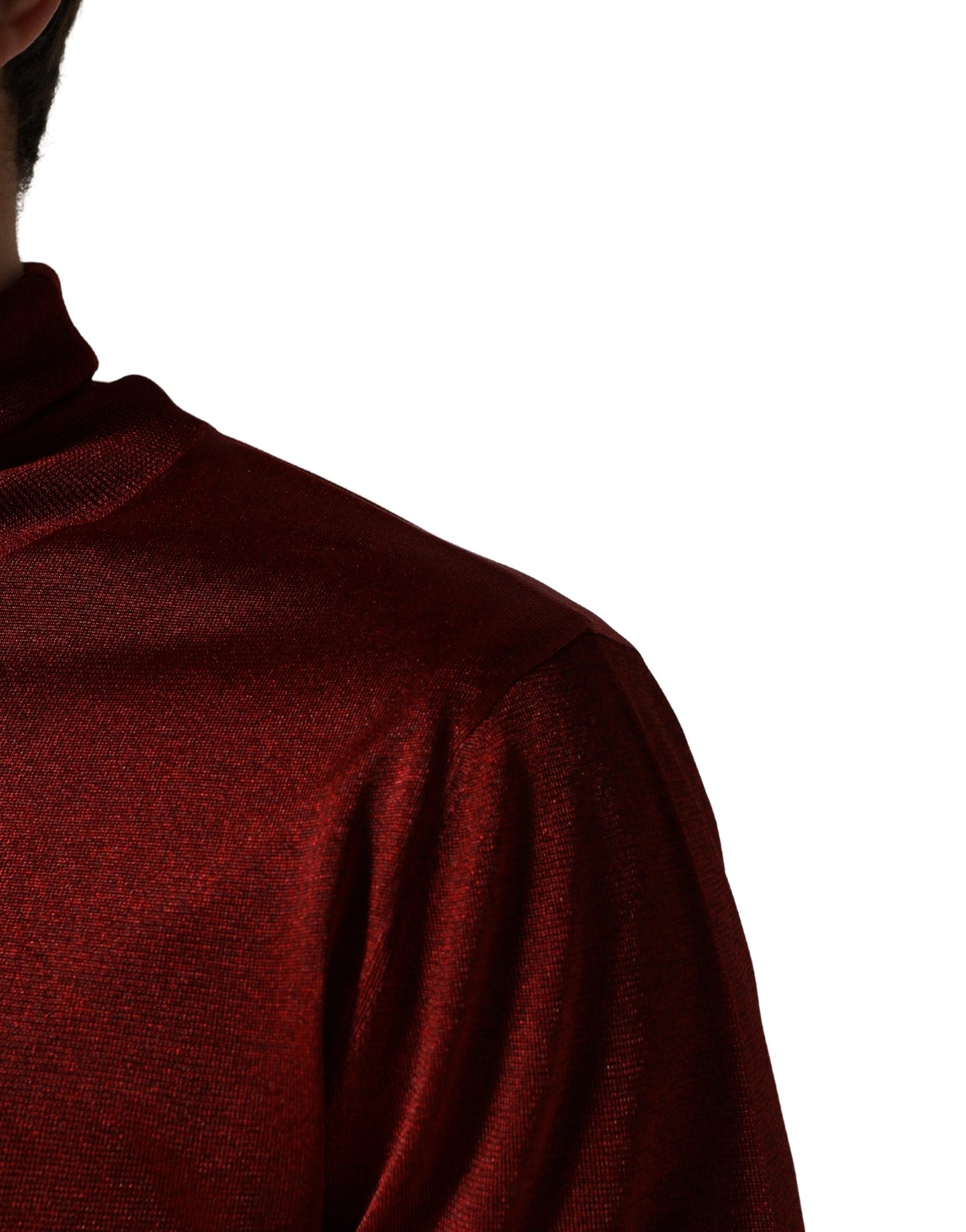 Pull-over à col roulé rouge à manches longues Dolce & Gabbana