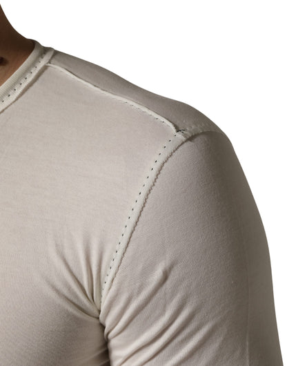 Pull-over Henley à manches longues blanc Dolce & Gabbana