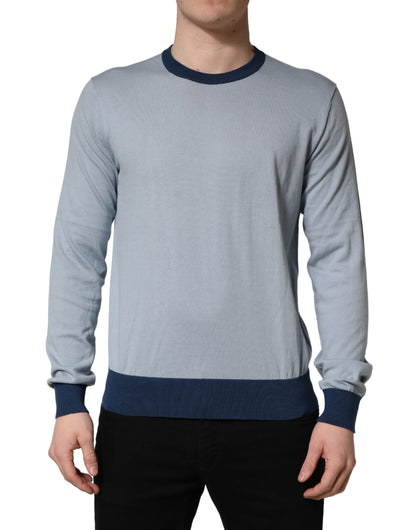 Dolce & Gabbana Blauwe Pullover met Lange Mouwen en Ronde Hals