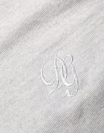 Pull Dolce & Gabbana gris à manches longues et col ras du cou