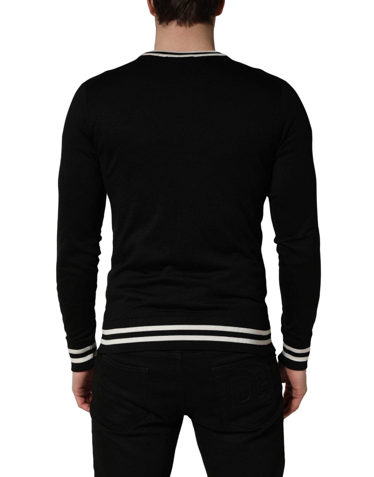 Pull ras du cou Dolce & Gabbana Homme King Of Hearts Noir