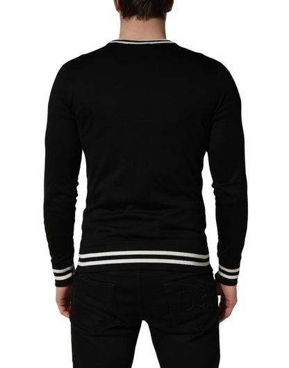 Pull ras du cou Dolce & Gabbana Homme King Of Hearts Noir