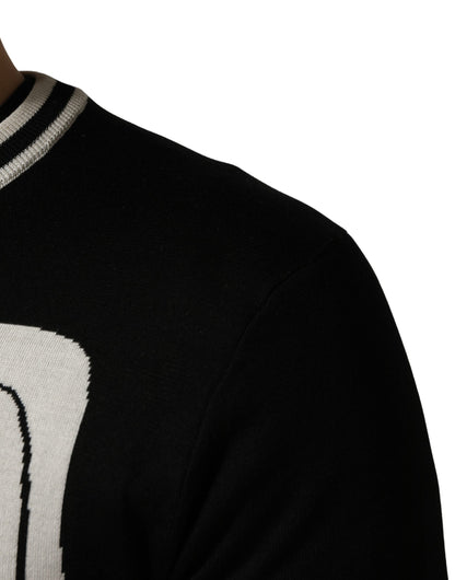 Pull ras du cou Dolce & Gabbana Homme King Of Hearts Noir