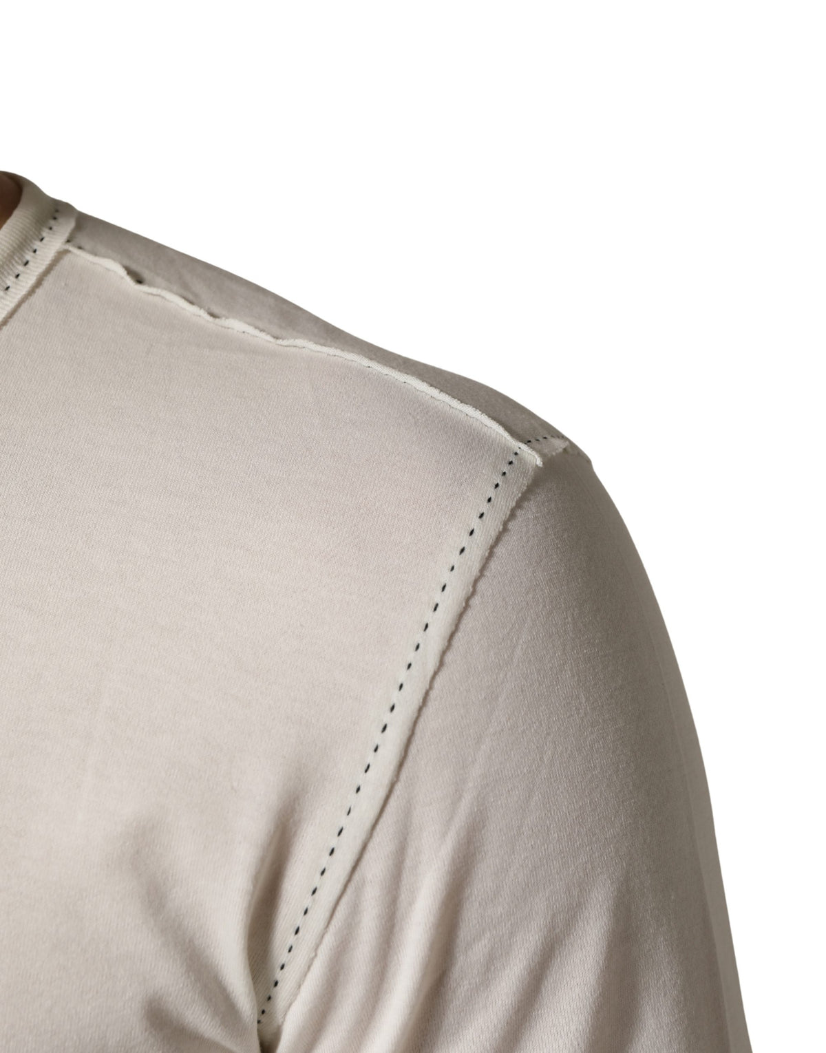 Pull-over Henley à manches longues blanc Dolce & Gabbana