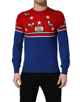 Pull Col Rond Homme Dolce & Gabbana en Laine Multicolore Papillon Étoile