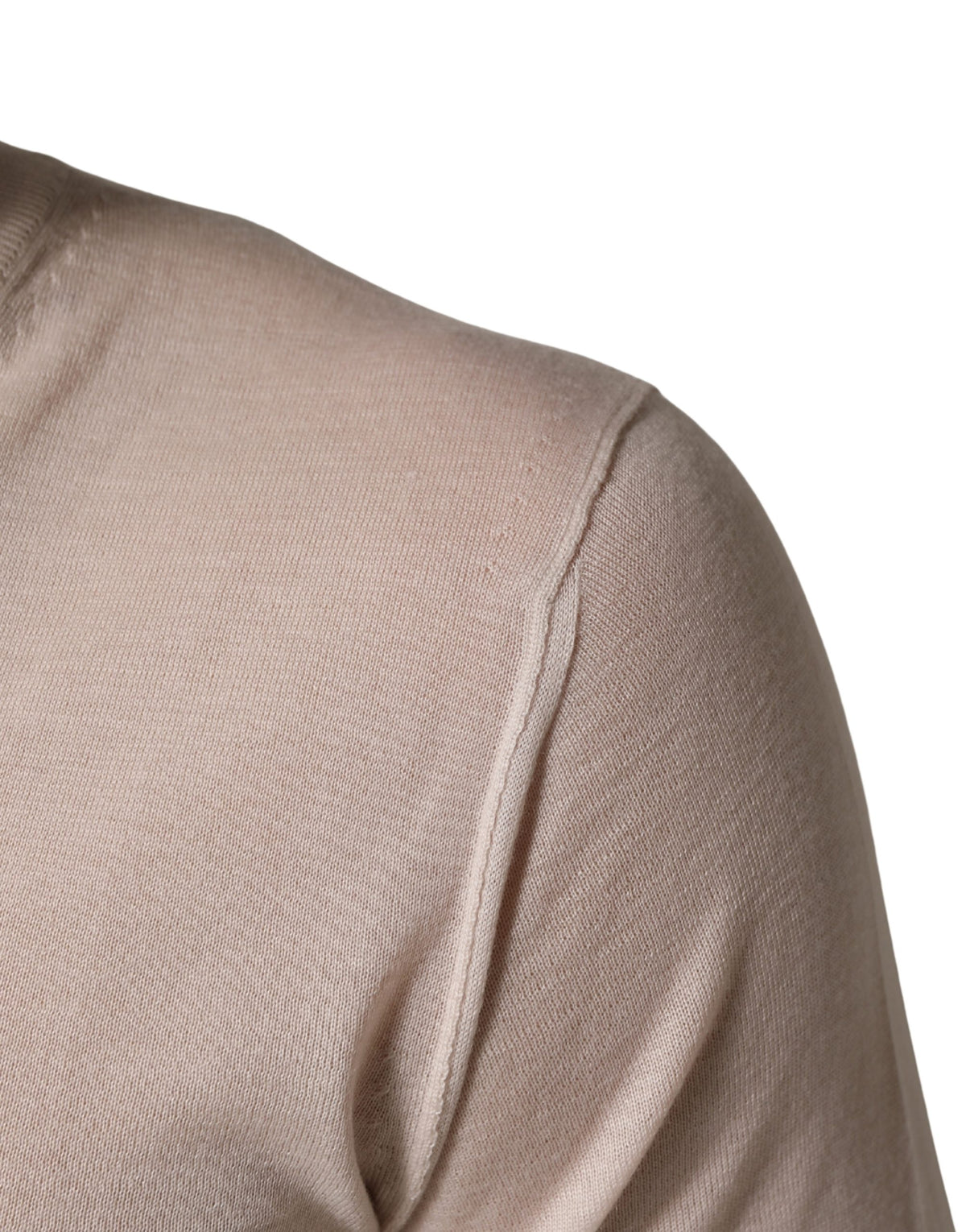 Dolce & Gabbana Pull Homme Col V Cachemire Beige