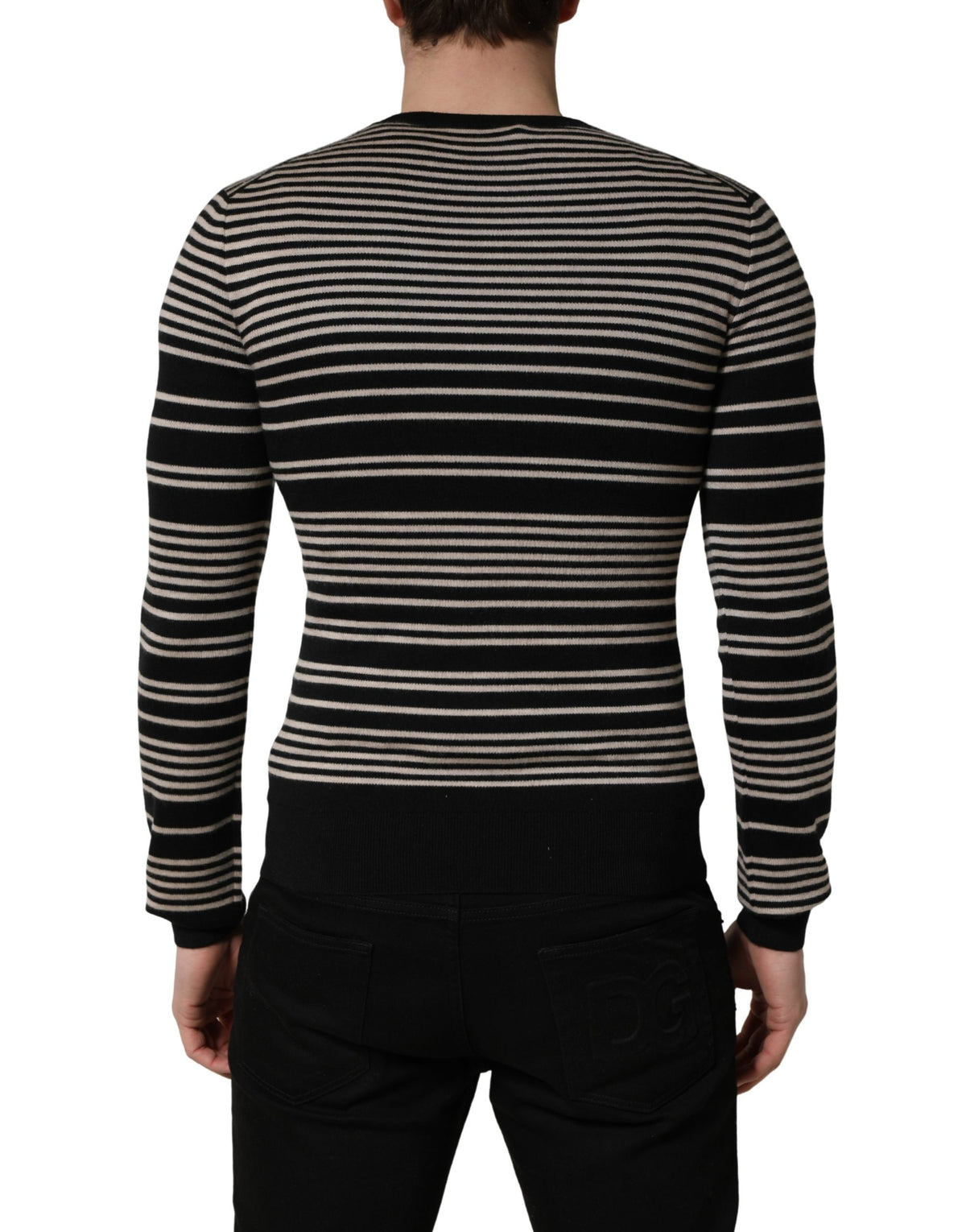 Dolce & Gabbana Pull ras du cou rayé en cachemire multicolore