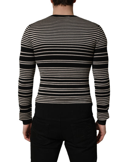 Dolce & Gabbana Pull ras du cou rayé en cachemire multicolore
