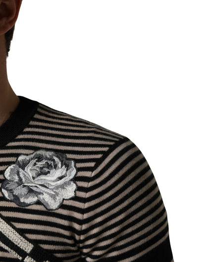 Dolce & Gabbana Pull ras du cou rayé en cachemire multicolore