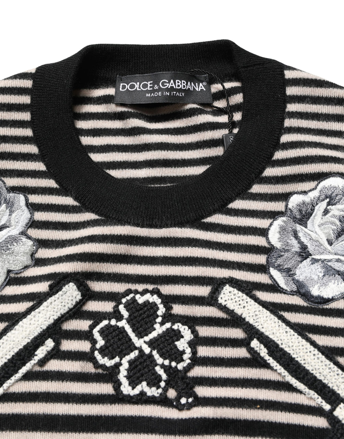 Dolce & Gabbana Pull ras du cou rayé en cachemire multicolore