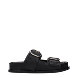 Jil Sander Black Leather Slippers for Women