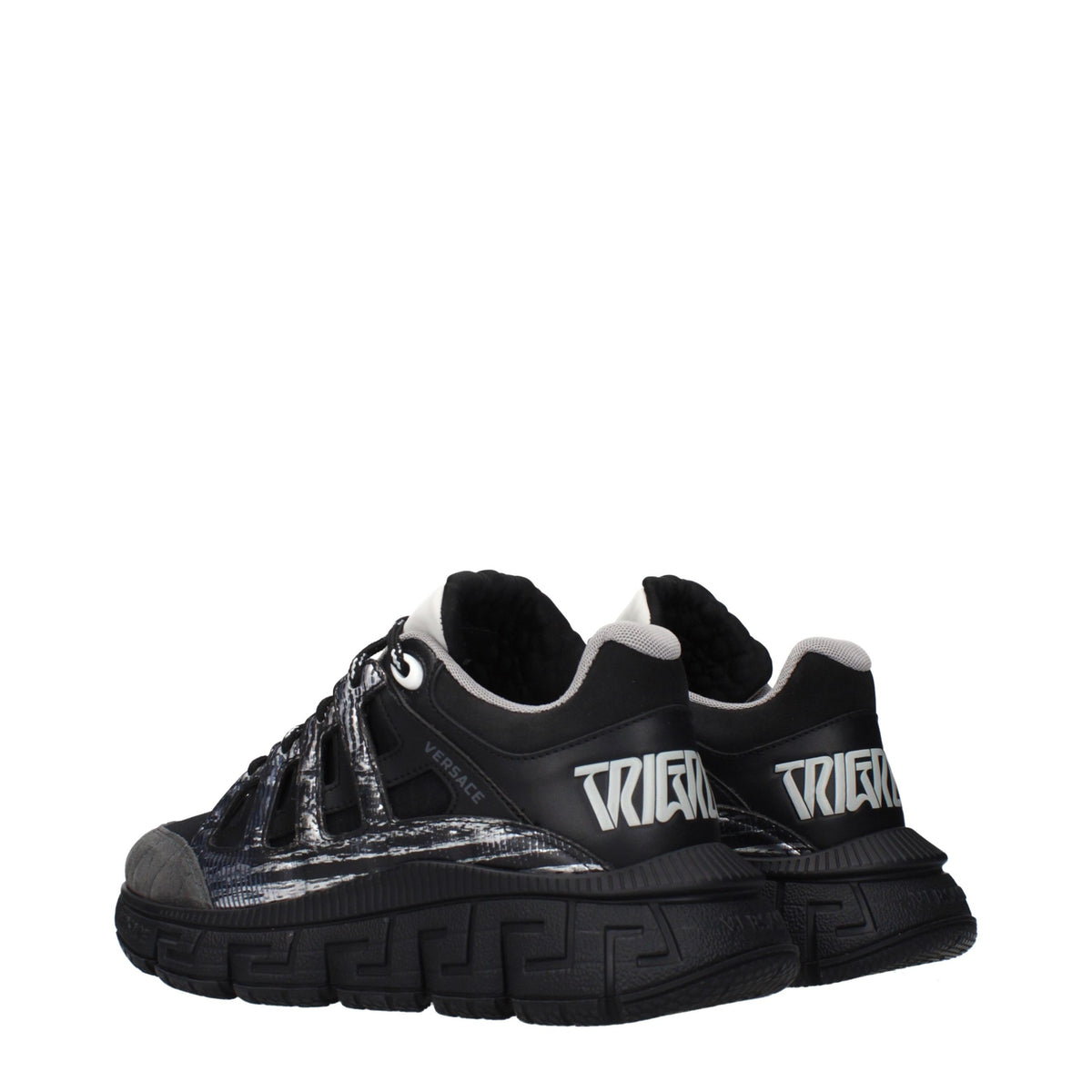 Versace Black Fabric Athletic Sneakers for Women