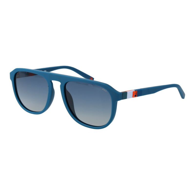 Fila Blue Rubber Aviator Sunglasses - Unisex with UV Protection