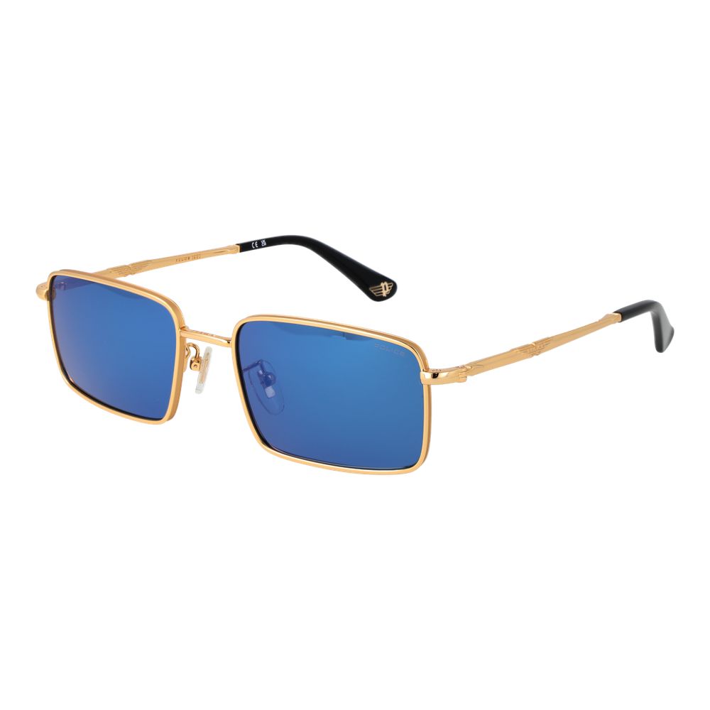 Lunettes de soleil en métal doré Police