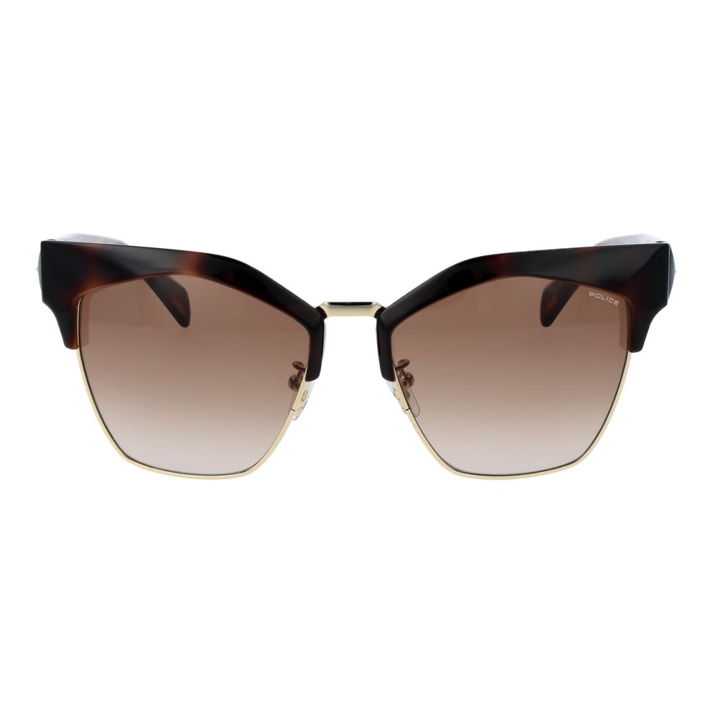 Lunettes de soleil en plastique marron Police pour femmes - Protection UV élégante