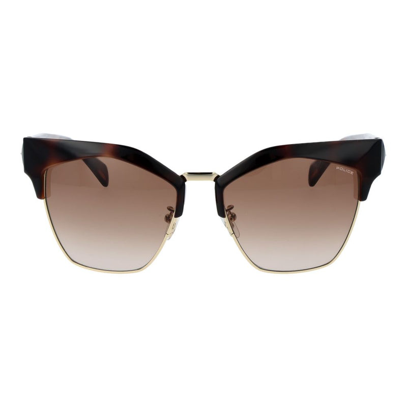 Lunettes de soleil en plastique marron Police pour femmes - Protection UV élégante