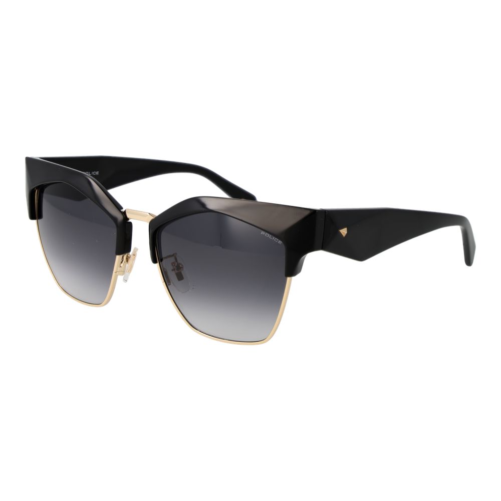 Police Black Cat Eye Plastic Sunglasses for Women