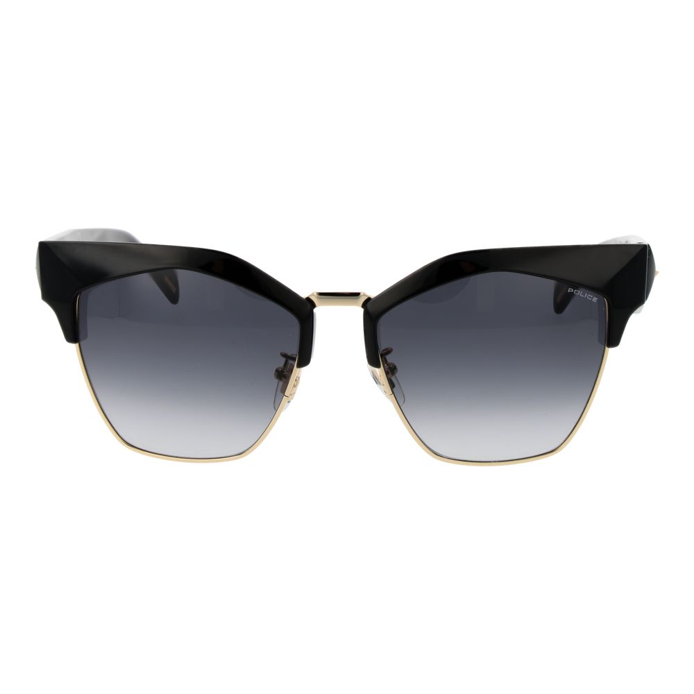 Police Black Cat Eye Plastic Sunglasses for Women