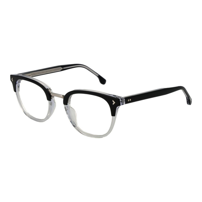 Lozza Black Unisex Glasses Frame - Elegant Panto Style