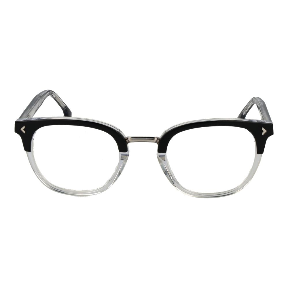 Lozza Black Unisex Glasses Frame - Stylish Panto Design