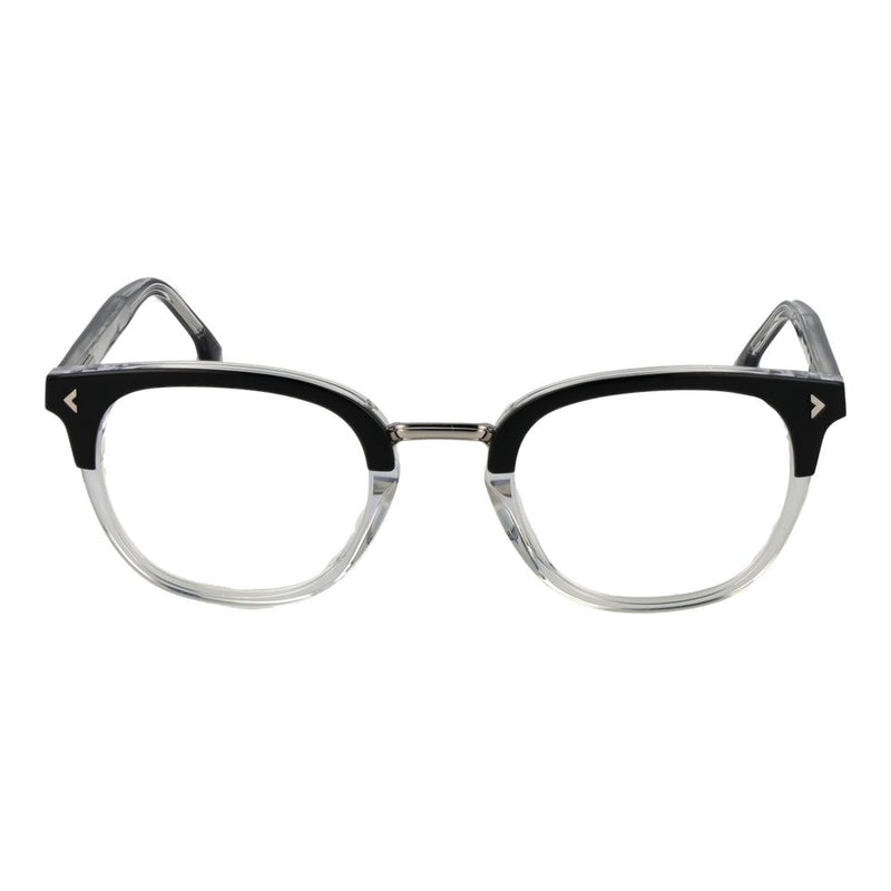 Lozza Black Unisex Glasses Frame - Elegant Panto Style
