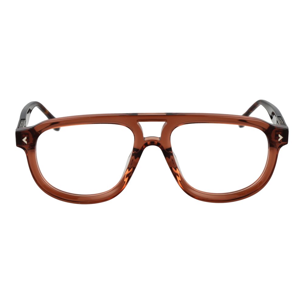 Lozza Brown Men Glasses Frame - Stylish Aviator Design