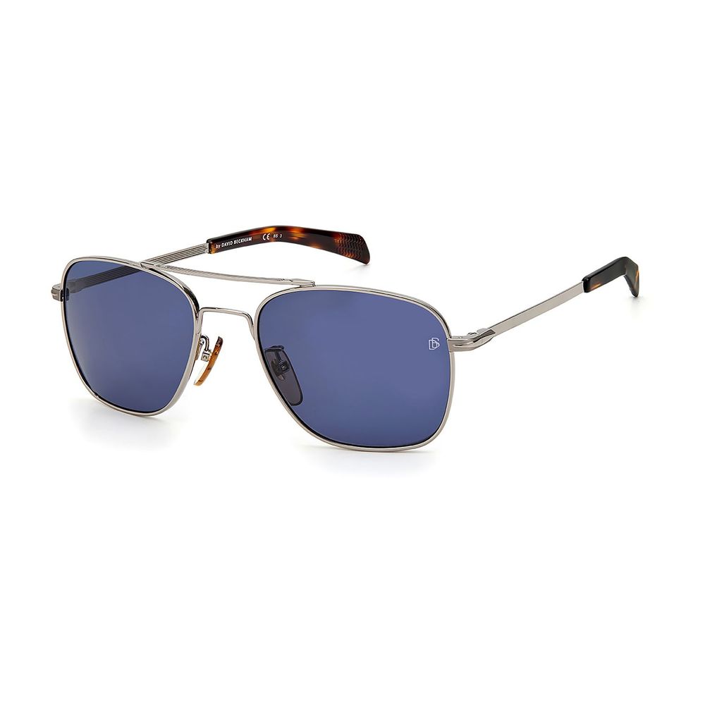 Lunettes de soleil en métal gris David Beckham