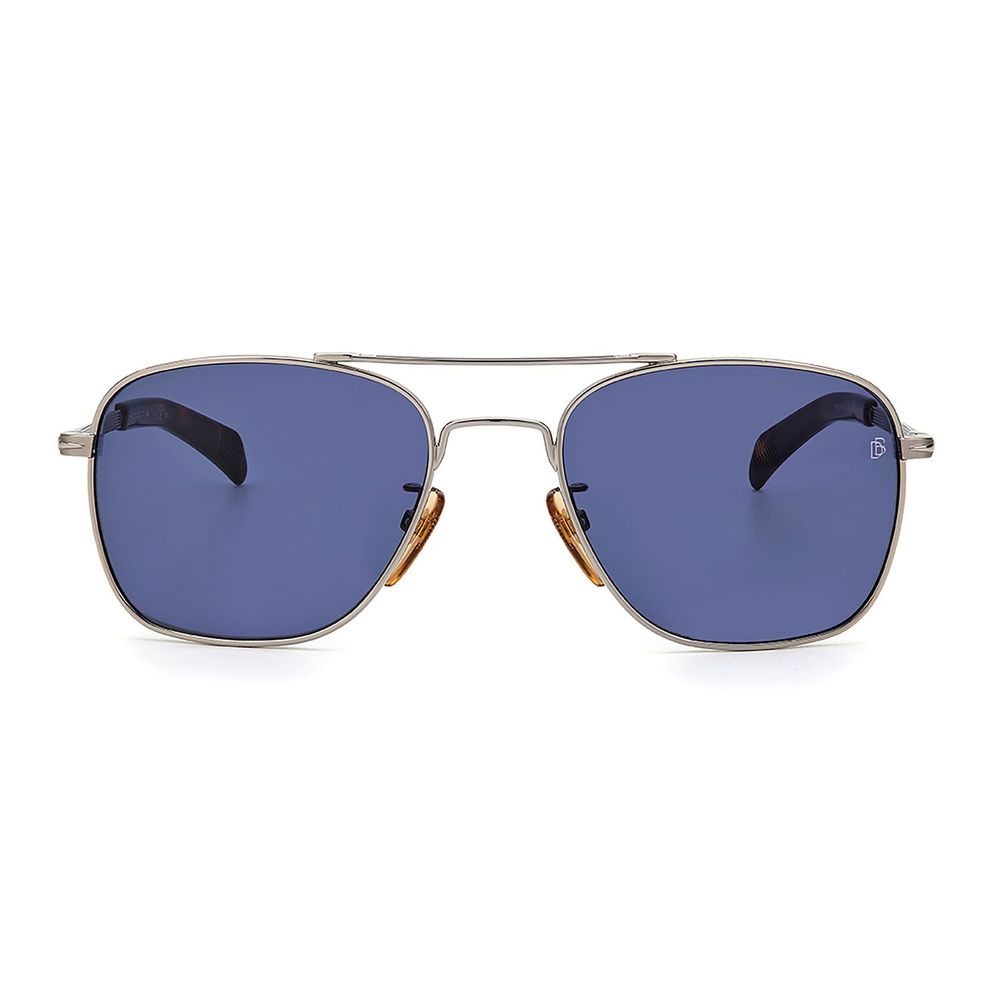 Lunettes de soleil en métal gris David Beckham