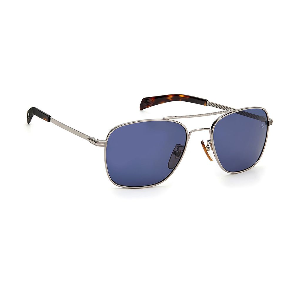 Lunettes de soleil en métal gris David Beckham