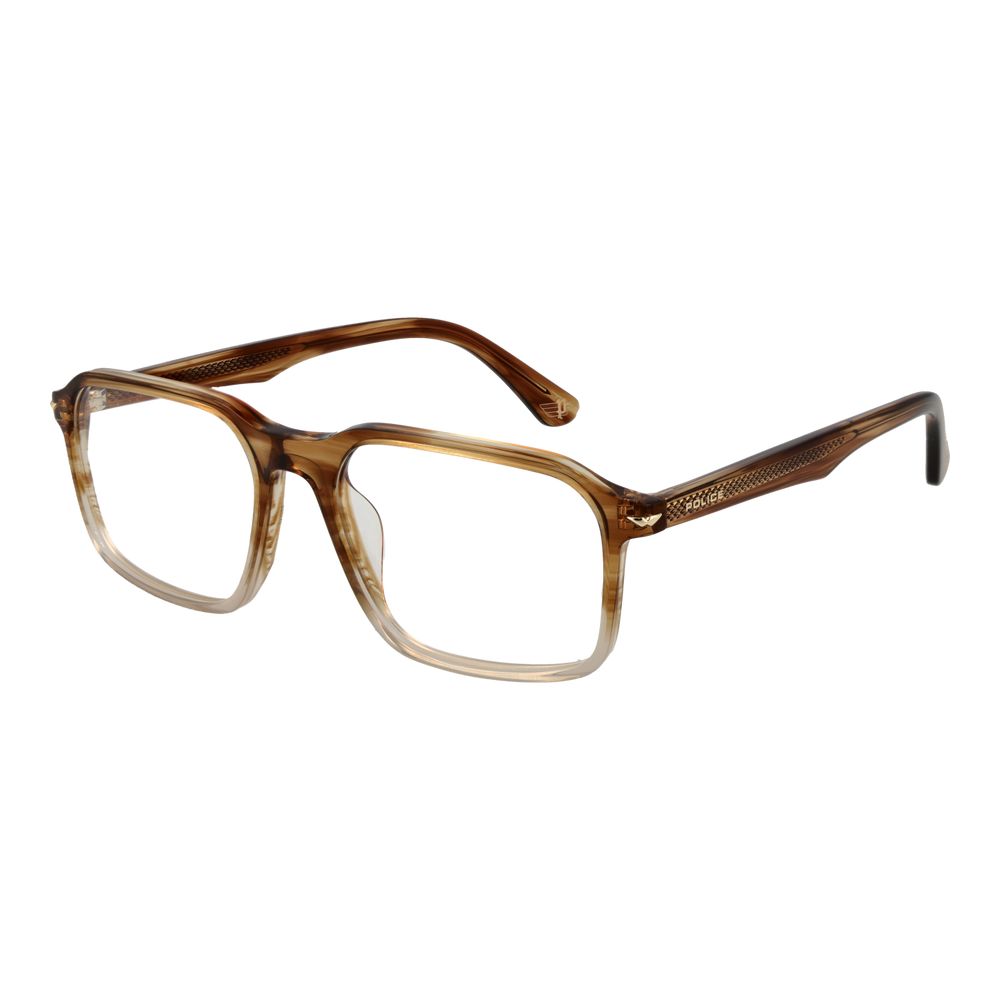 Lunettes en Acétate de Cellulose Marron Police