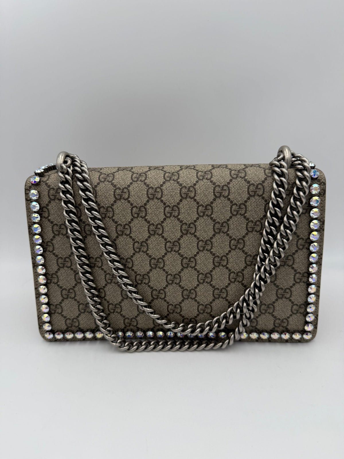 Gucci Dionysus GG Supreme Handbag with Diamantes