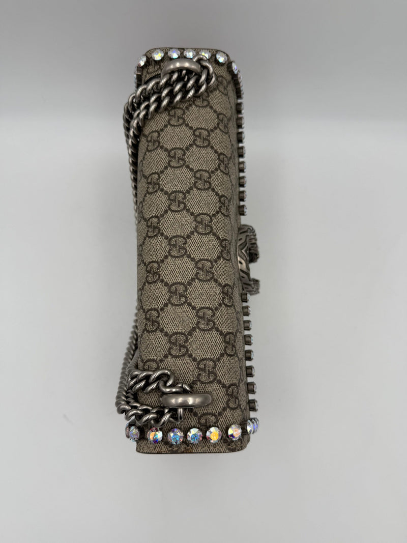 Gucci Dionysus GG Supreme Handbag with Diamantes