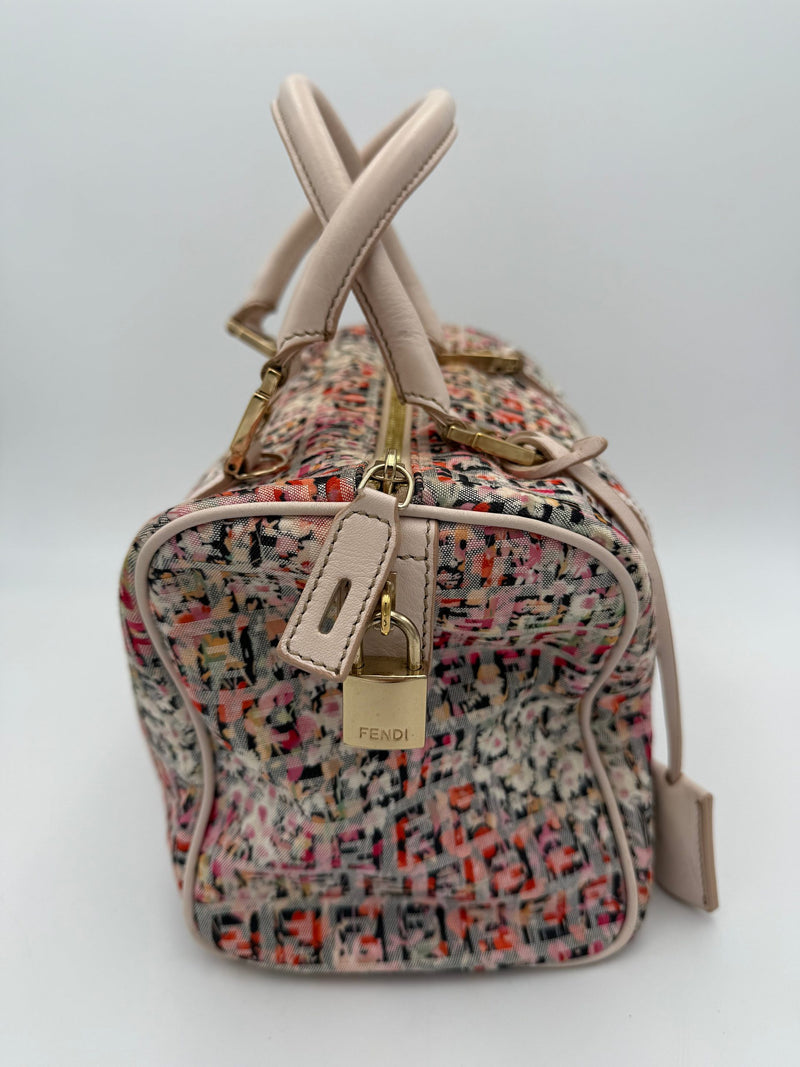 Fendi FENDI FF Canvas Fiori Handbag