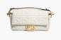 Fendi FF Embossed Baguette Nappa Leather Bag