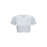 Fiorucci White Cotton Angels Patch Cropped T-Shirt