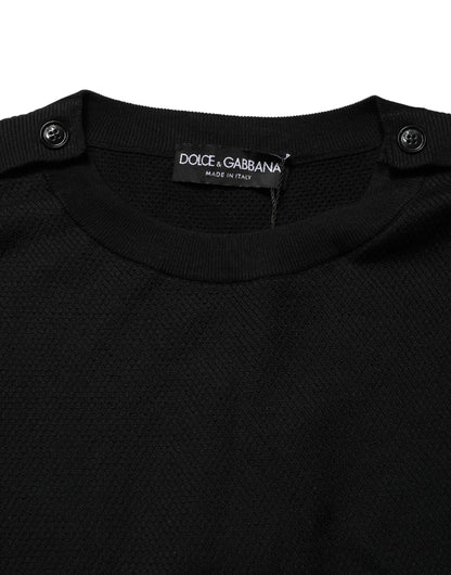 Dolce & Gabbana Zwarte Ronde Hals Lange Mouw Trui