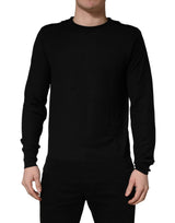 Pull Dolce & Gabbana col rond noir à manches longues