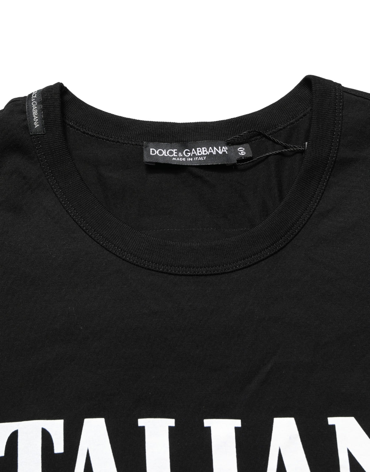 T-shirt à col ras du cou en coton à imprimé camouflage noir Dolce & Gabbana