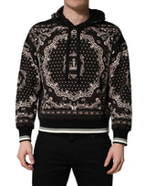 Sweat à capuche pour homme Dolce & Gabbana en coton imprimé bandana noir