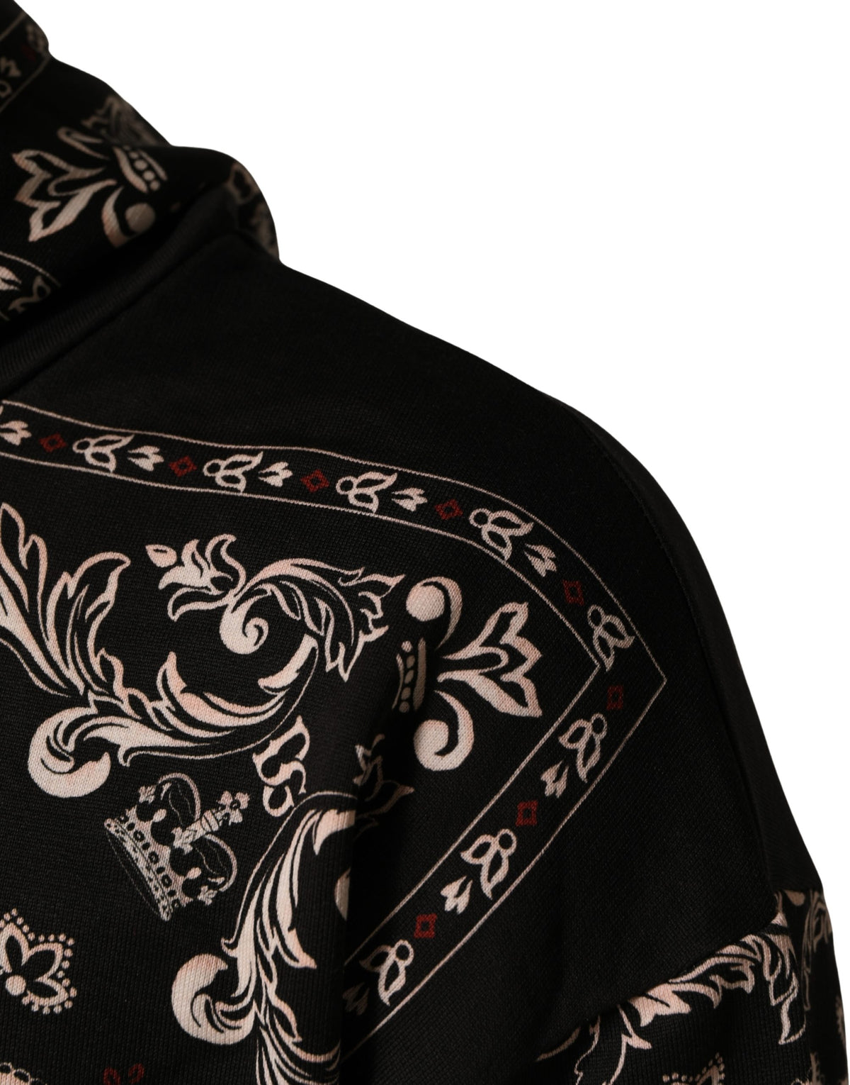 Sweat à capuche pour homme Dolce & Gabbana en coton imprimé bandana noir